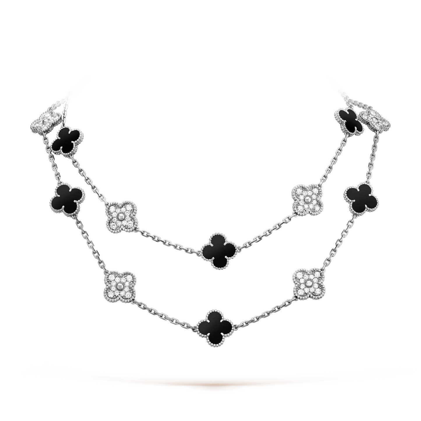 [GALE]CLOVER 20 MOTIFS ONYX DIAMOND SILVER