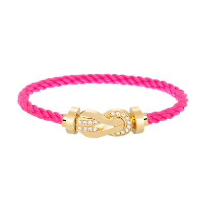 [GALE]CHANCE LARGE 8 FIGURE BUCKLE HALF DIAMOND BRACELET GOLD