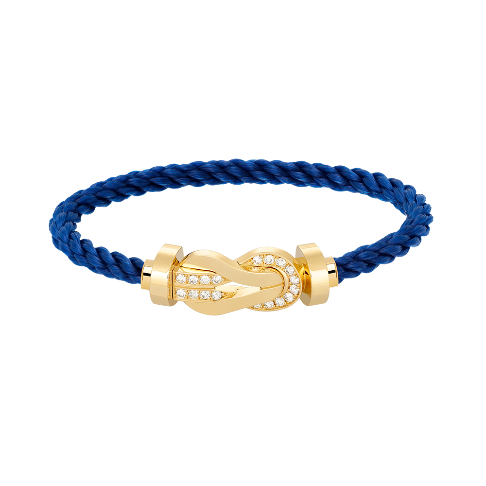 [GALE]CHANCE LARGE 8 FIGURE BUCKLE HALF DIAMOND BRACELET GOLD