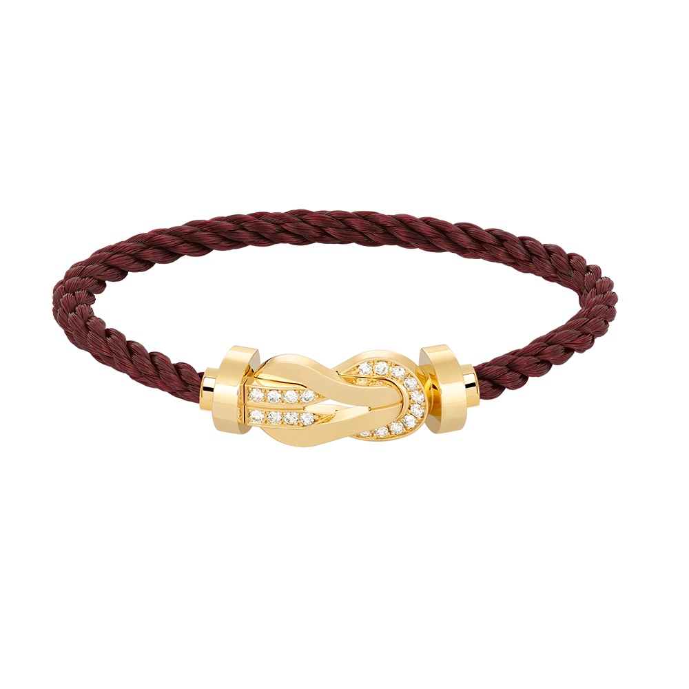 [GALE]CHANCE LARGE 8 FIGURE BUCKLE HALF DIAMOND BRACELET GOLD