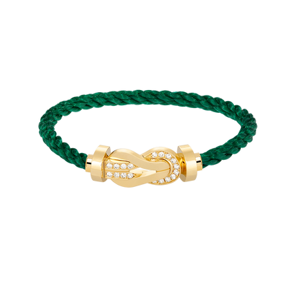 [GALE]CHANCE LARGE 8 FIGURE BUCKLE HALF DIAMOND BRACELET GOLD