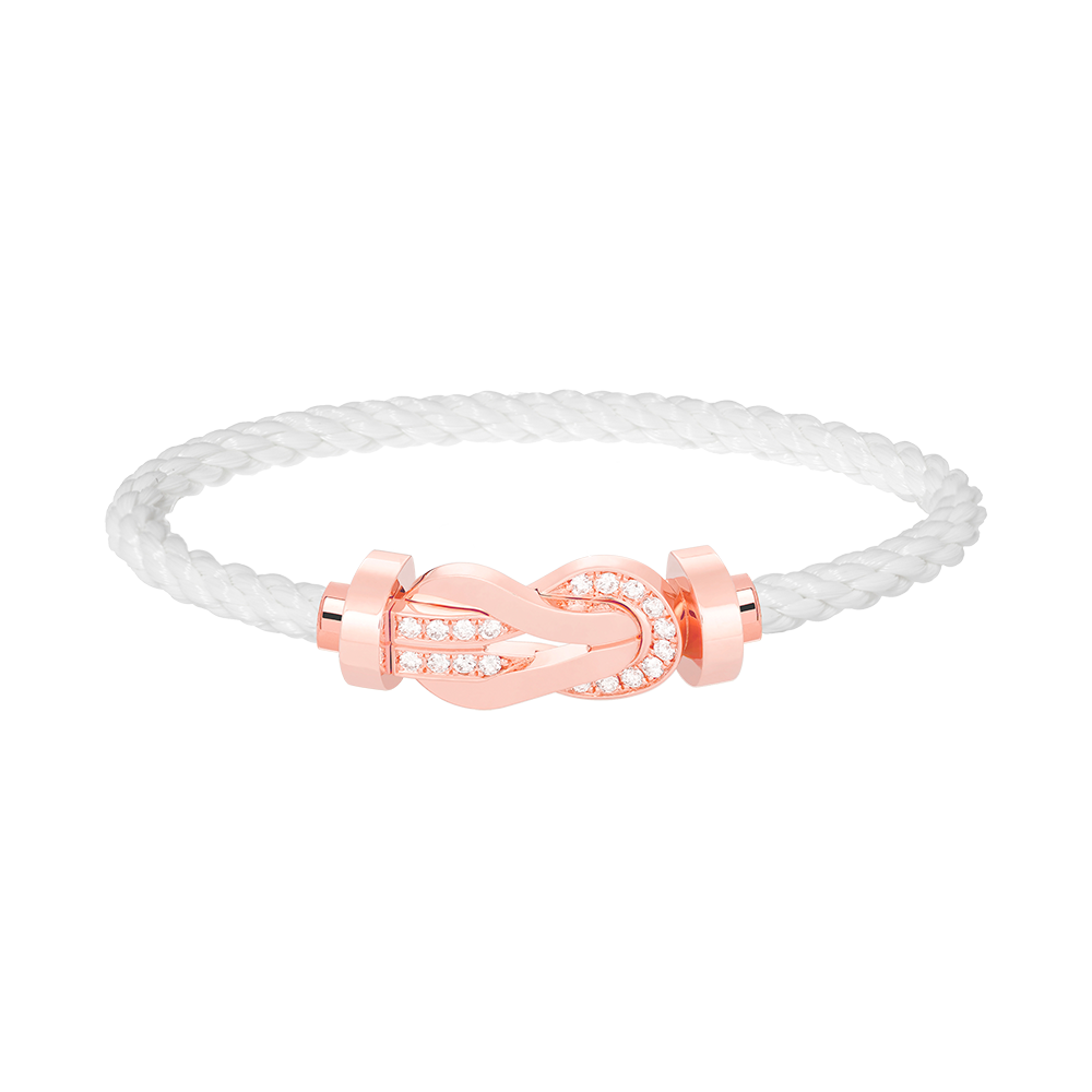 [GALE]CHANCE LARGE 8 FIGURE BUCKLE HALF DIAMOND BRACELET ROSE GOLD