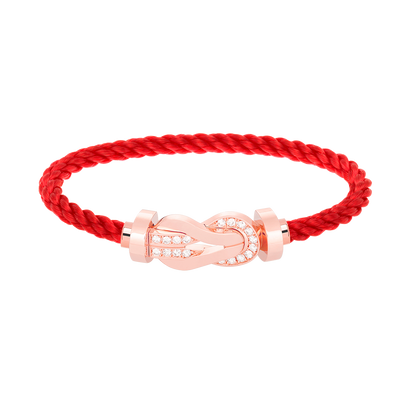 [GALE]CHANCE LARGE 8 FIGURE BUCKLE HALF DIAMOND BRACELET ROSE GOLD
