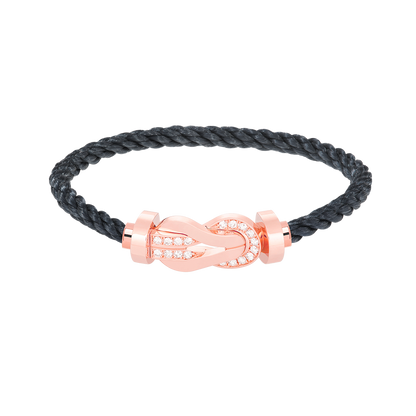[GALE]CHANCE LARGE 8 FIGURE BUCKLE HALF DIAMOND BRACELET ROSE GOLD
