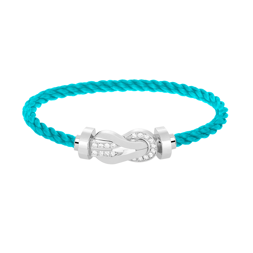 [GALE]CHANCE LARGE 8 FIGURE BUCKLE HALF DIAMOND BRACELET SILVER