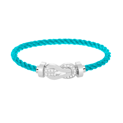 [GALE]CHANCE LARGE 8 FIGURE BUCKLE HALF DIAMOND BRACELET SILVER