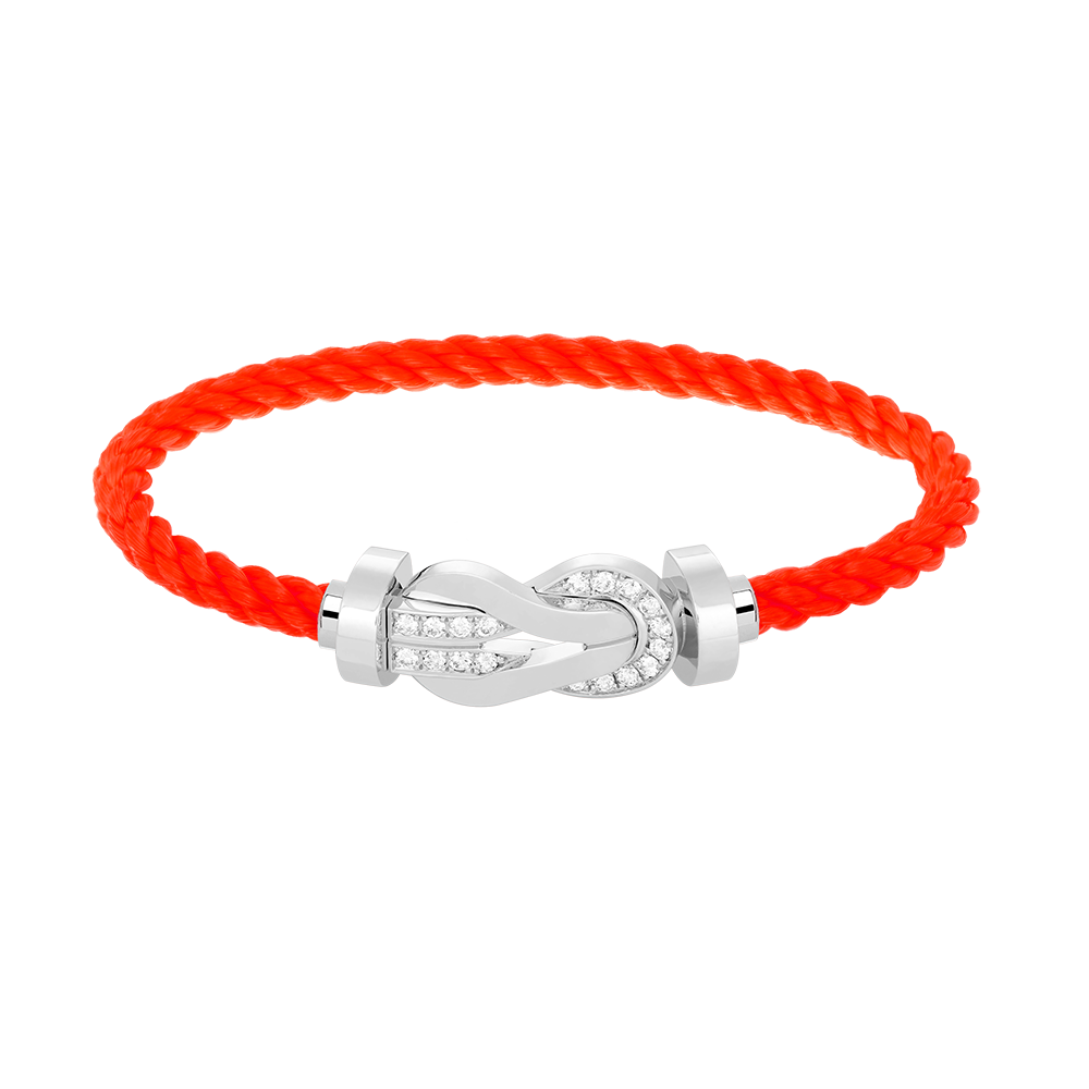 [GALE]CHANCE LARGE 8 FIGURE BUCKLE HALF DIAMOND BRACELET SILVER