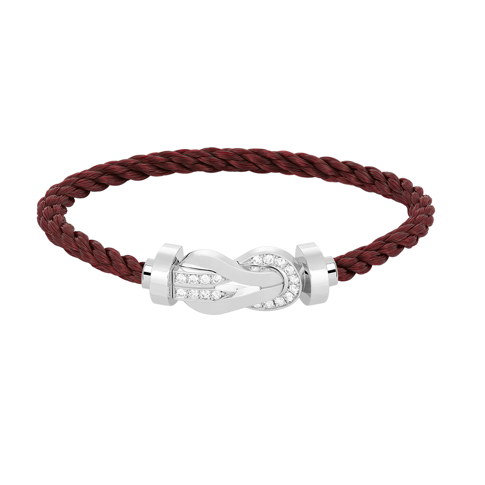 [GALE]CHANCE LARGE 8 FIGURE BUCKLE HALF DIAMOND BRACELET SILVER