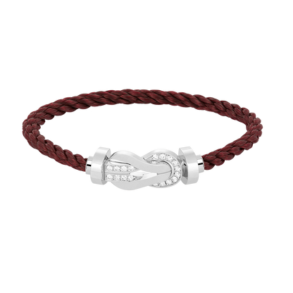 [GALE]CHANCE LARGE 8 FIGURE BUCKLE HALF DIAMOND BRACELET SILVER