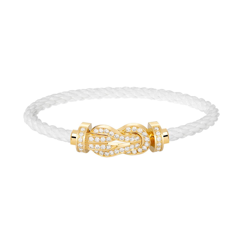 [GALE]CHANCE LARGE 8 FIGURE BUCKLE FULLDIAMOND BRACELET GOLD