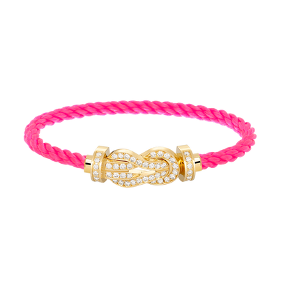 [GALE]CHANCE LARGE 8 FIGURE BUCKLE FULLDIAMOND BRACELET GOLD