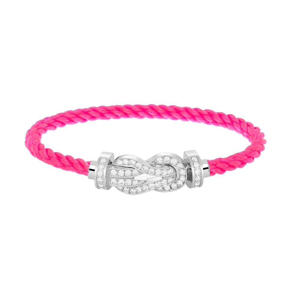 [GALE]CHANCE LARGE 8 FIGURE BUCKLE FULL DIAMOND BRACELET SILVER