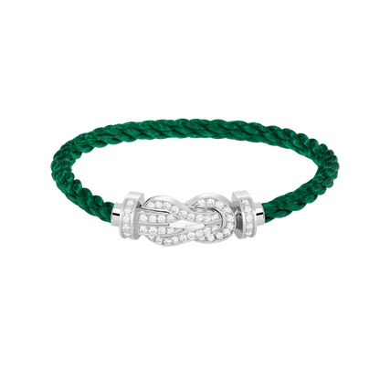 [GALE]CHANCE LARGE 8 FIGURE BUCKLE FULL DIAMOND BRACELET SILVER