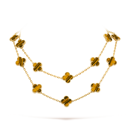 [GALE]CLOVER 20 MOTIFS TIGER EYE ROSE GOLD