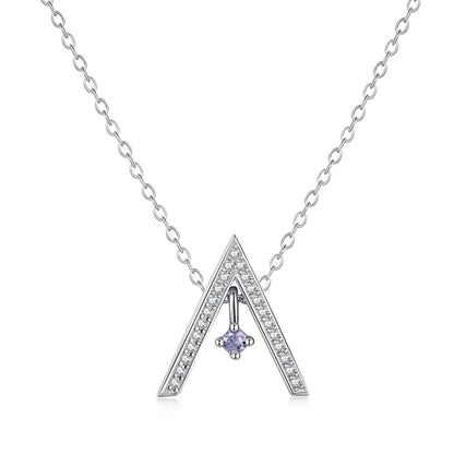 [GALE]Sparkling "A" Shape Necklace