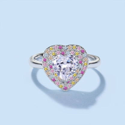 [GALE]Delicate Ebullient Heart Shape Wedding Ring