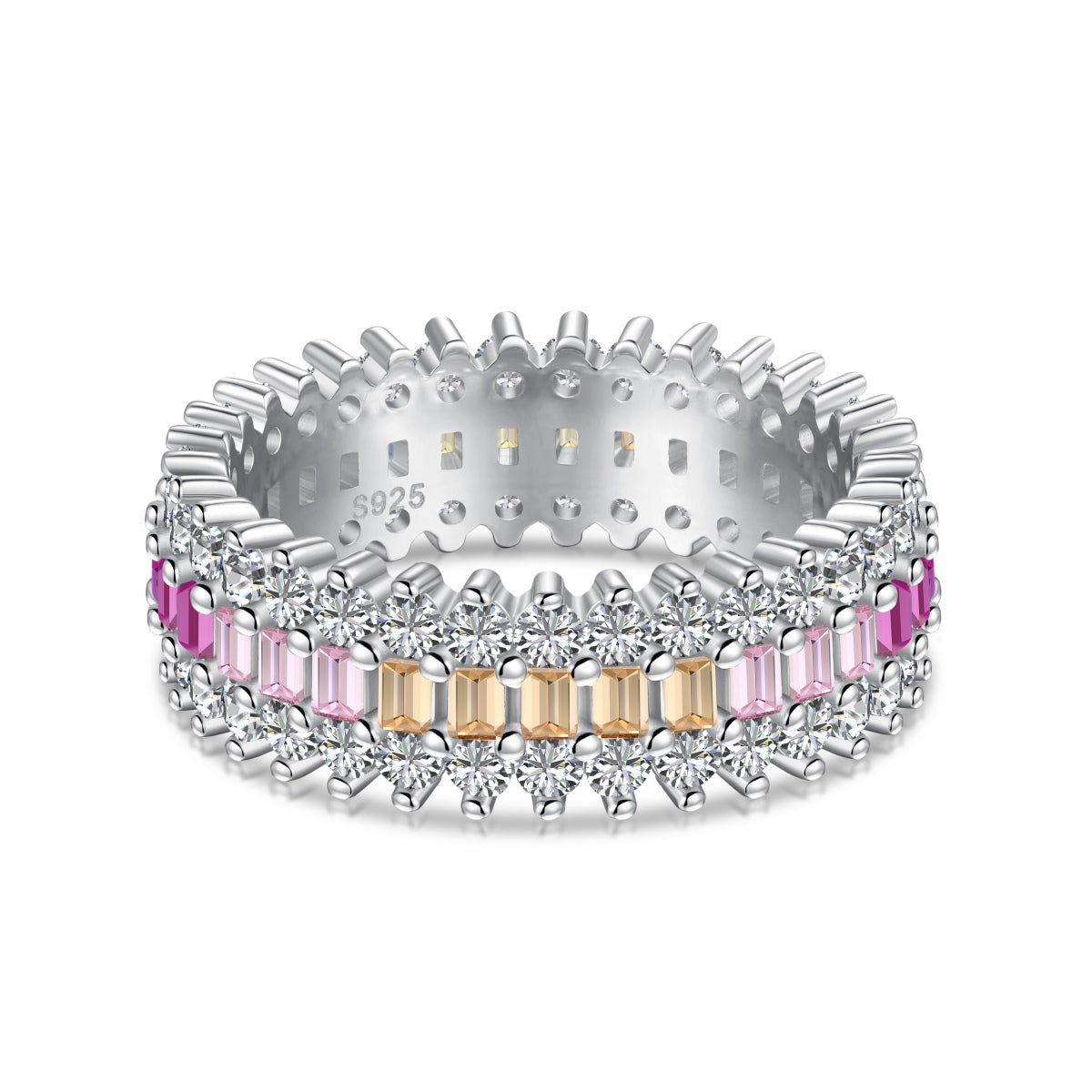 [GALE]Ornate Colorful Radiant Cut Daily Ring
