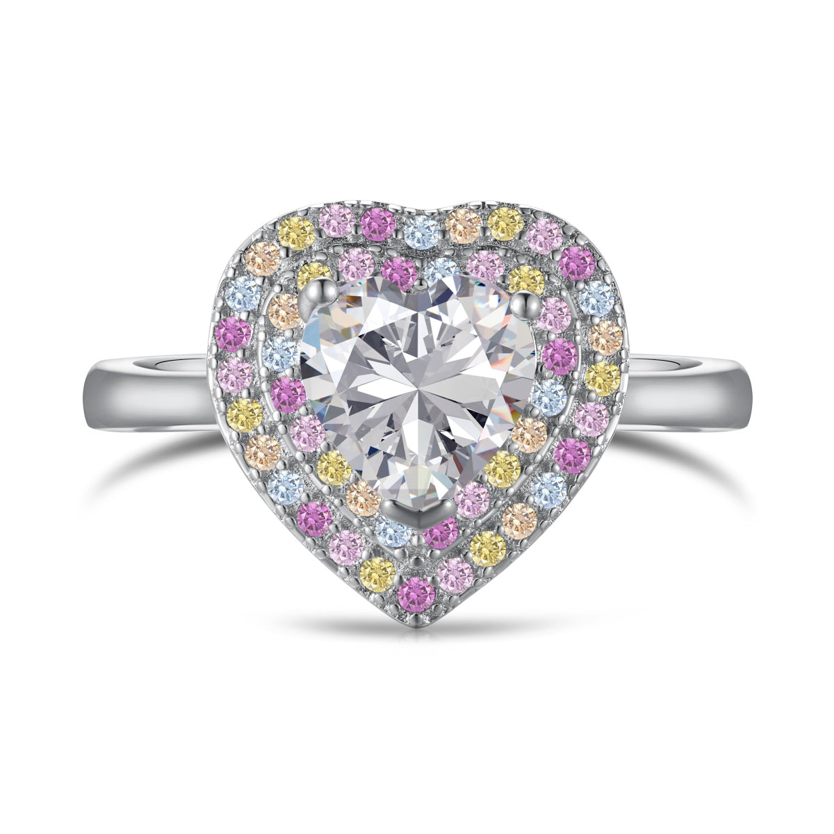 [GALE]Delicate Ebullient Heart Shape Wedding Ring