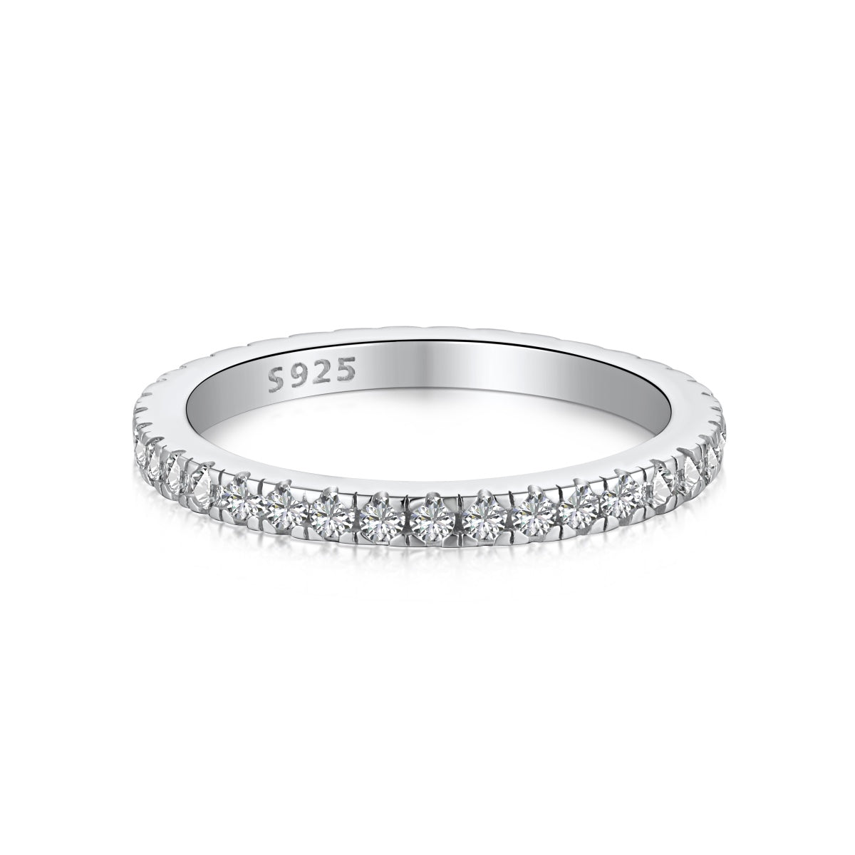 [GALE]Delicate Sparkling Round Cut Daily Ring