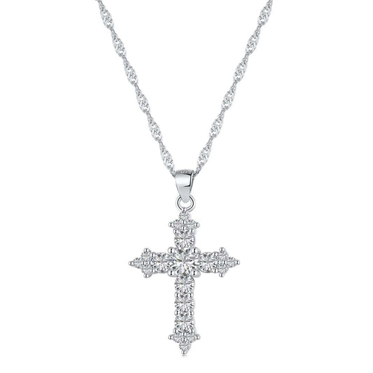 [GALE]Delicate Cross Shape Necklace
