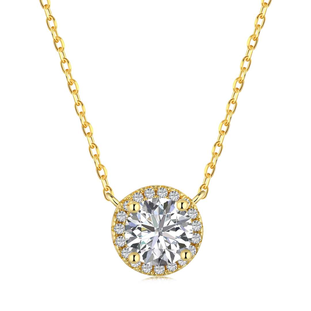 [GALE]Luxurious Round Cut Necklace
