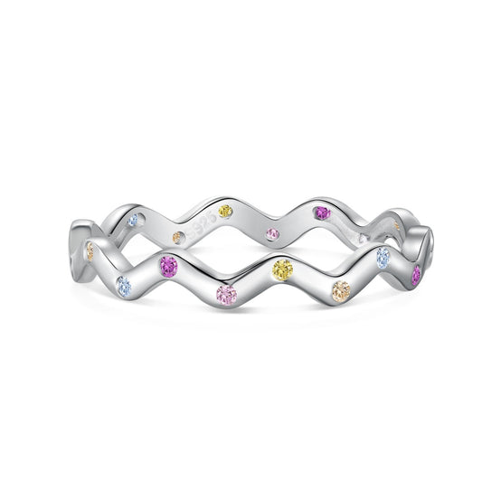 [GALE]Ornate Vibrant Round Cut Daily Ring