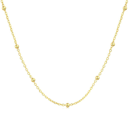 [GALE]Small Bead Clavicle Chain Simple Necklace