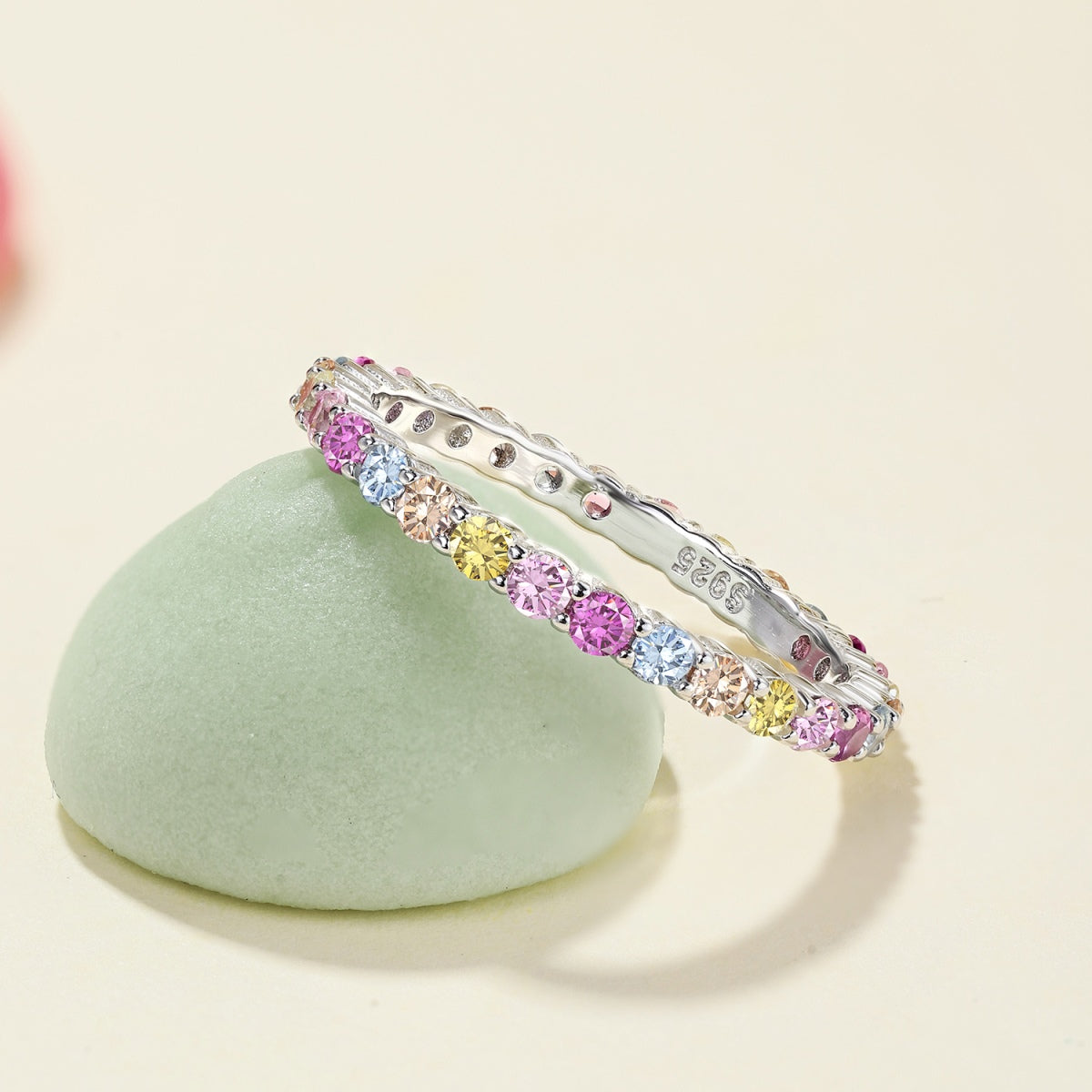 [GALE]Elegant Vivid Round Cut Daily Ring