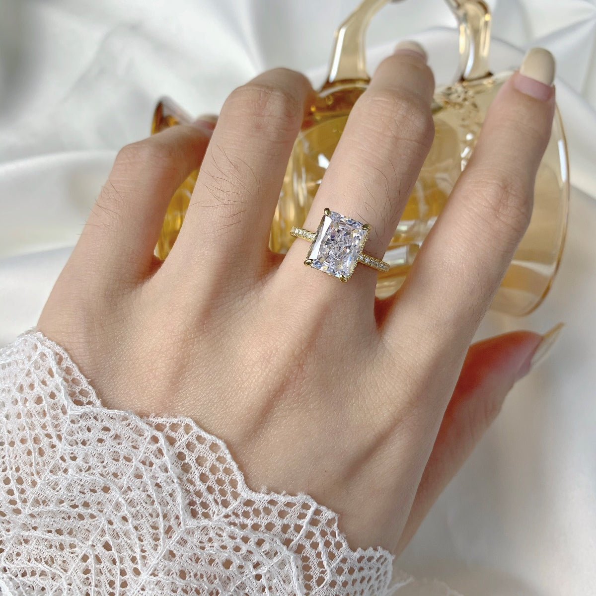 [GALE]4.0 Carat Luxurious Engagement Ring