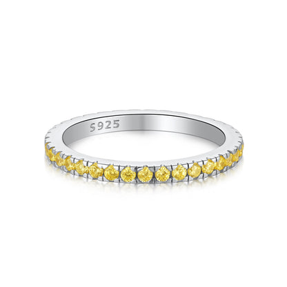 [GALE]Delicate Sparkling Round Cut Daily Ring