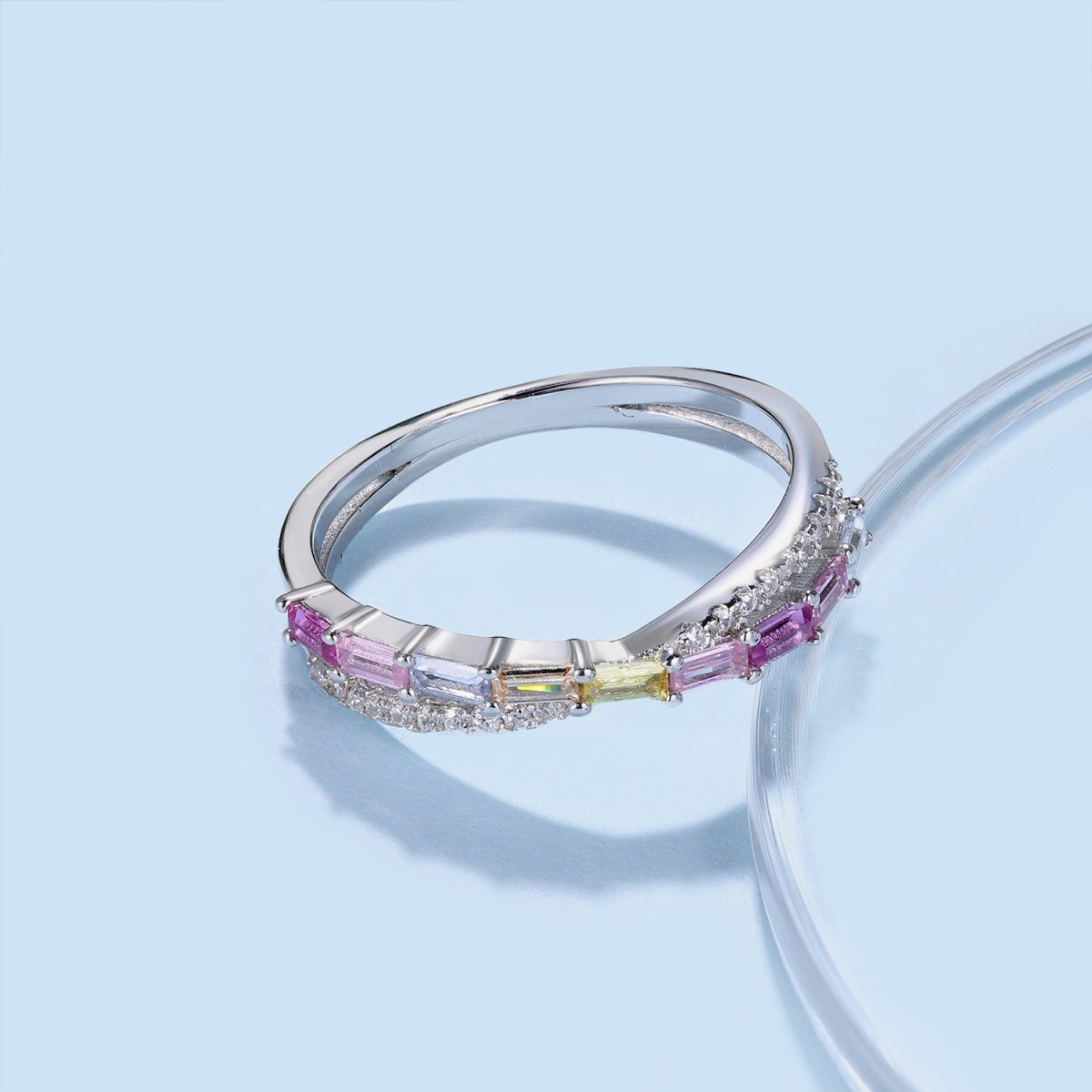 [GALE]Energetic Elegant Radiant Cut Party Ring