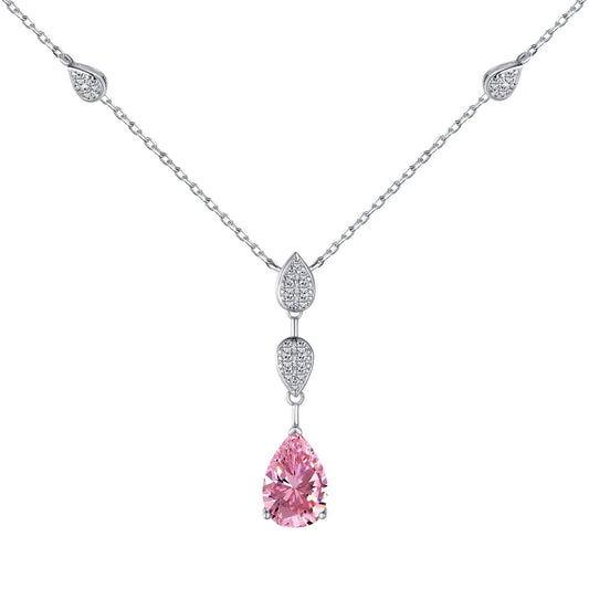 [GALE]Dazzling Pear Cut Necklace
