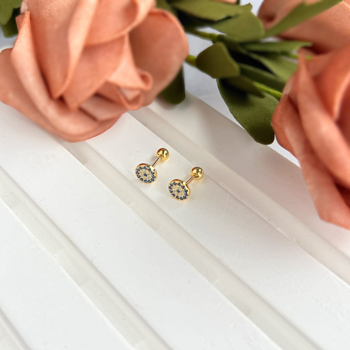 [GALE]Devil's Eye Ear Bone Nail Earrings