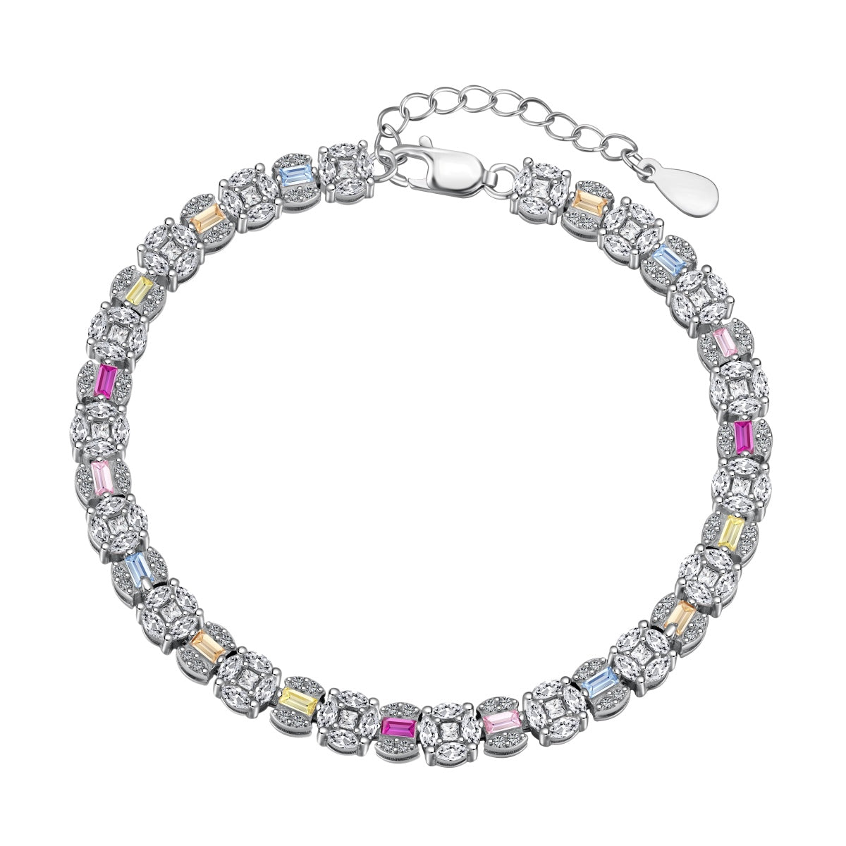 [GALE]Dazzling Radiant Multi Cut Daily Bracelet