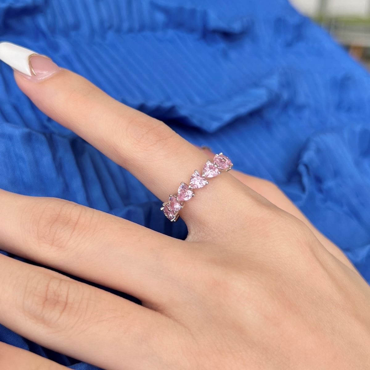 [GALE]0.25 Carat Radiant Romance Heart Cut Lover Ring