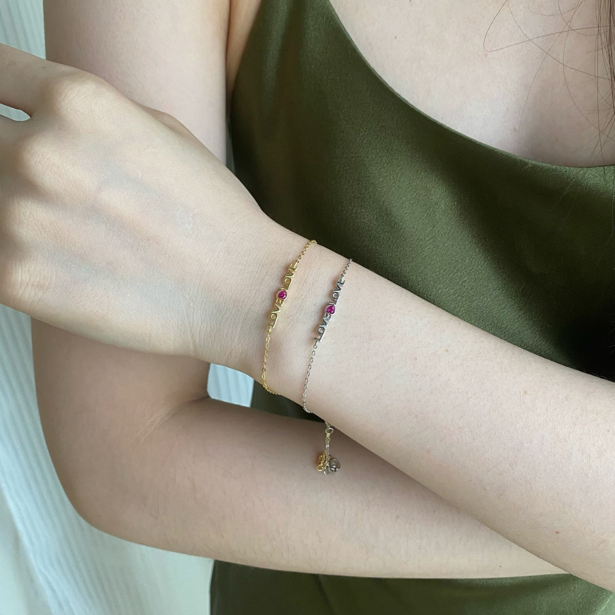[GALE]Romantic Heart Shape Lover Bracelet