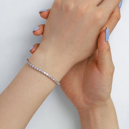 [GALE]Ornate  Sparkling Round Cut Daily Bracelet
