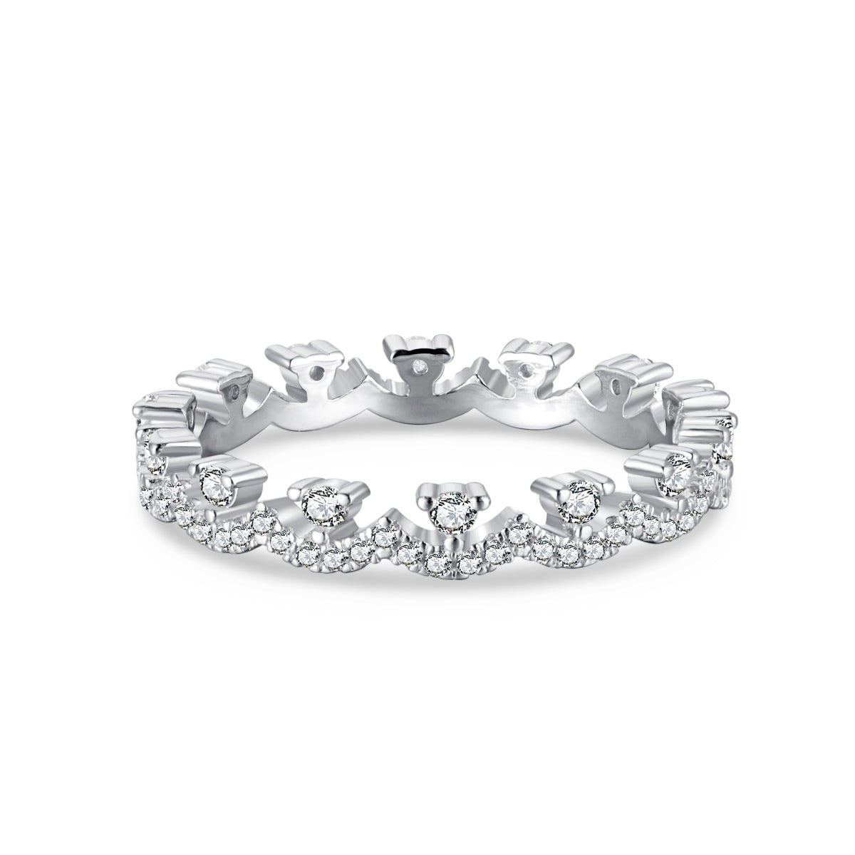 [GALE]Elegant Resplendent Round Shape Party Ring