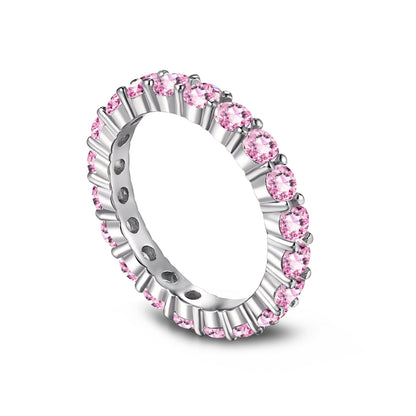 [GALE]Sparkling Round Cut Tennis Ring