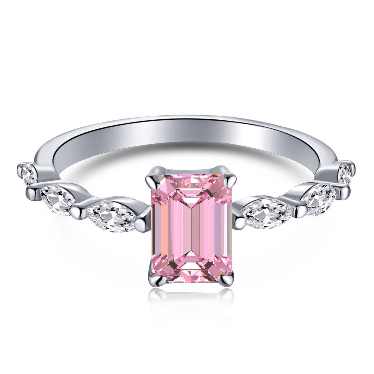 [GALE]1.0 Carat Dainty Resplendent Radiant Cut Daily Ring