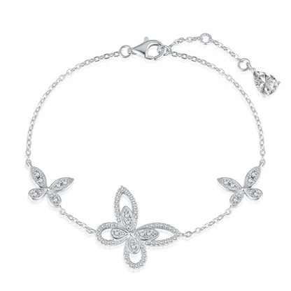 [GALE]Delicate Butterfly Pendant Bracelet
