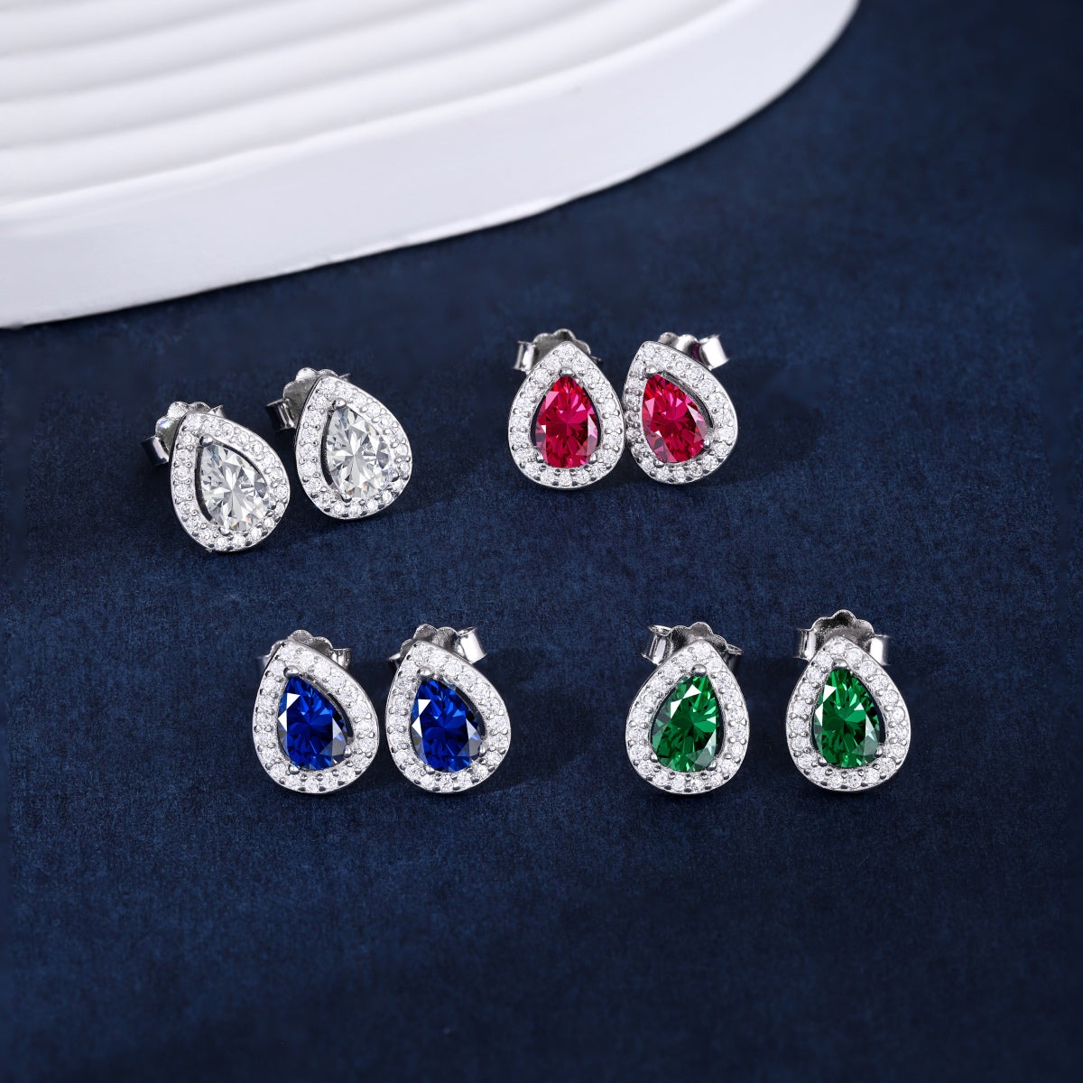 [GALE]Luxurious Water Drop Shape Earrings
