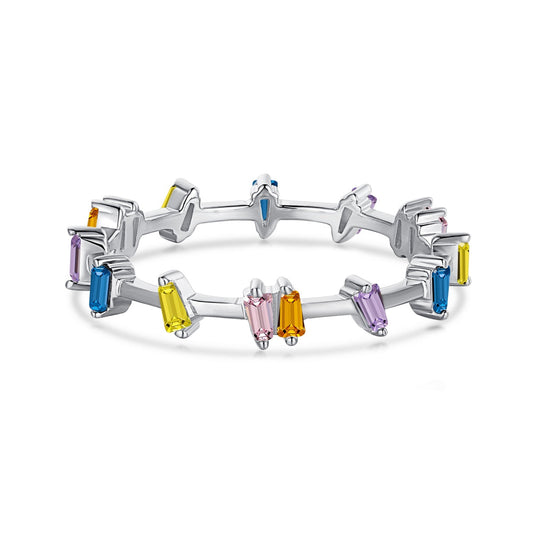 [GALE]Unique Trapezoid Cut Daily Ring