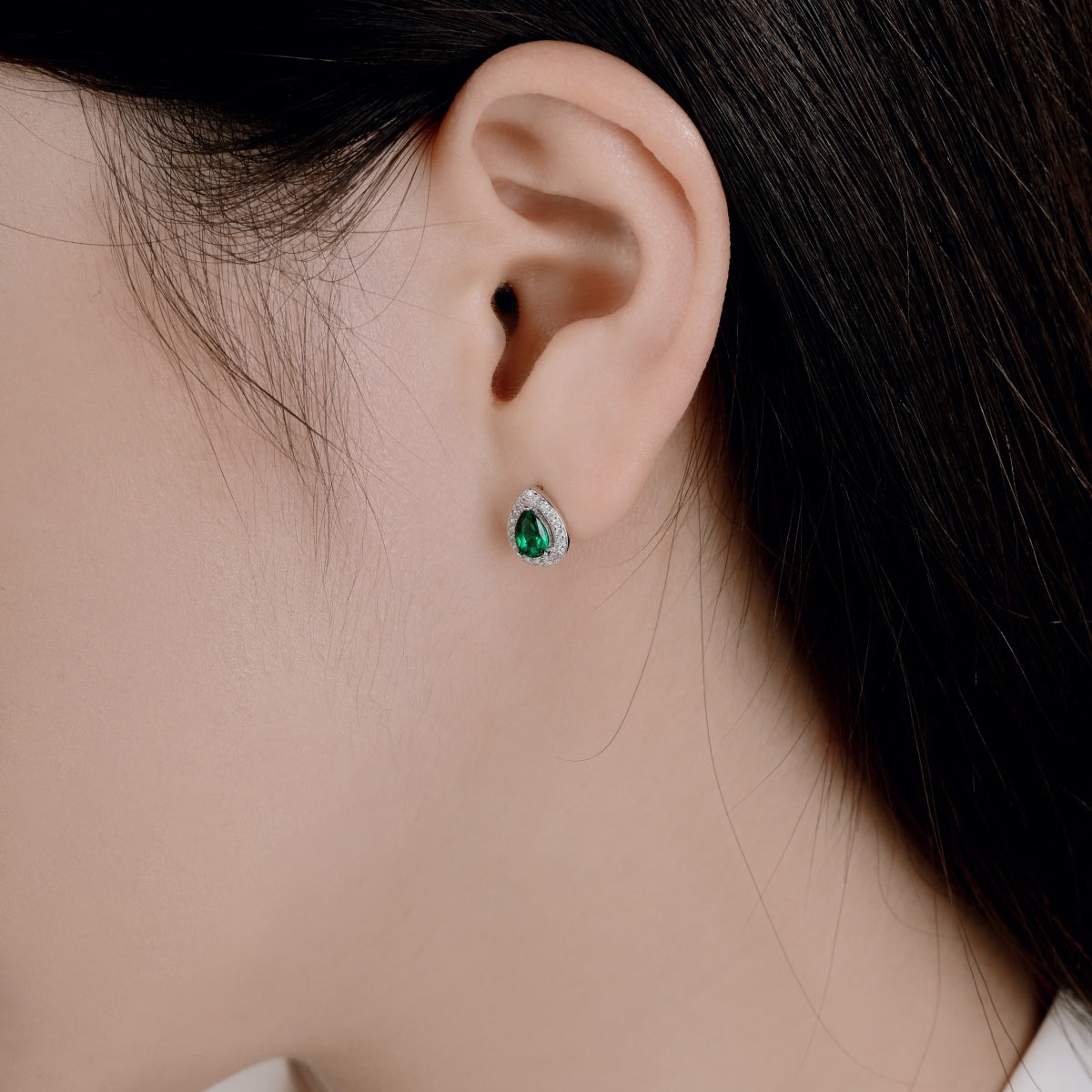 [GALE]Luxurious Water Drop Shape Earrings