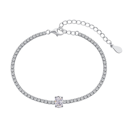 [GALE]0.75 Carat Exquisite Oval Cut Daily Bracelet
