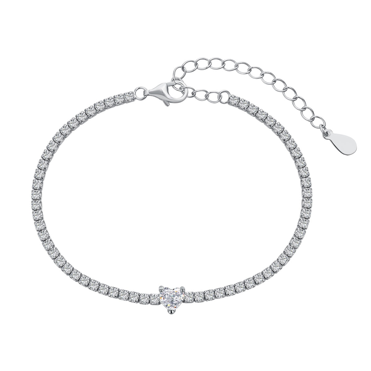 [GALE]0.5 Carat Elegant Romantic Heart Shape Lover Bracelet