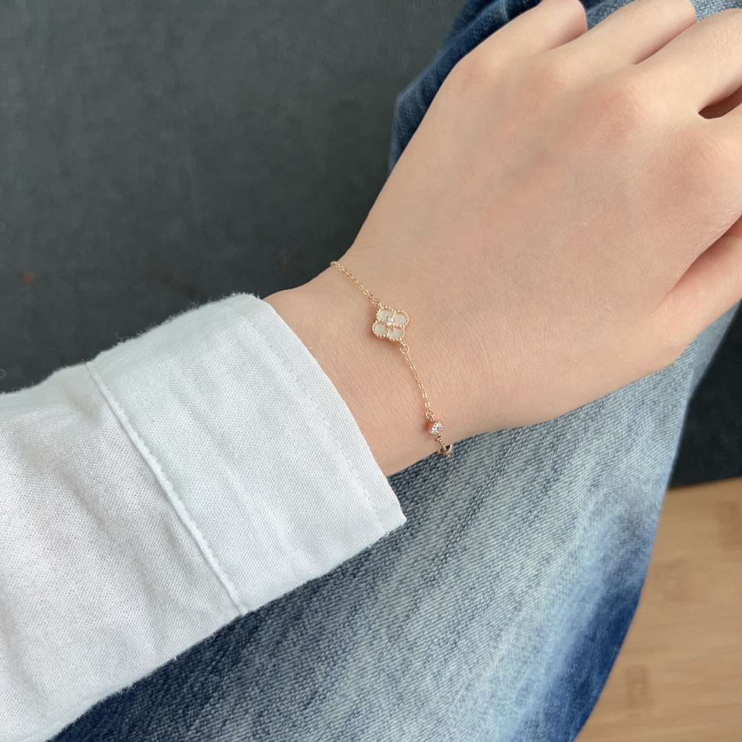 [GALE]Delicate Four Leaf Clover Bracelet
