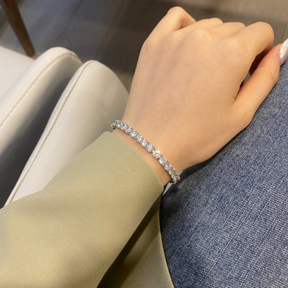 [GALE]Ornate Sparkling Round Cut Wedding Bracelet