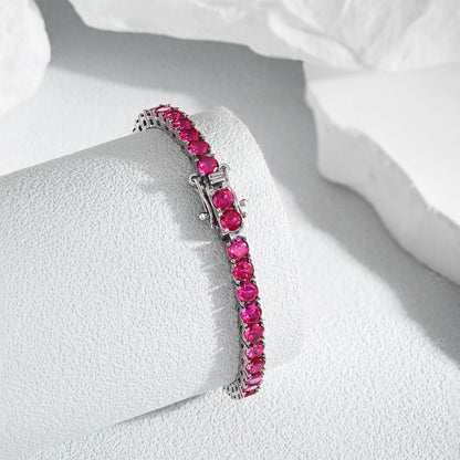 [GALE]Radiant Colorful Round Cut Party Bracelet