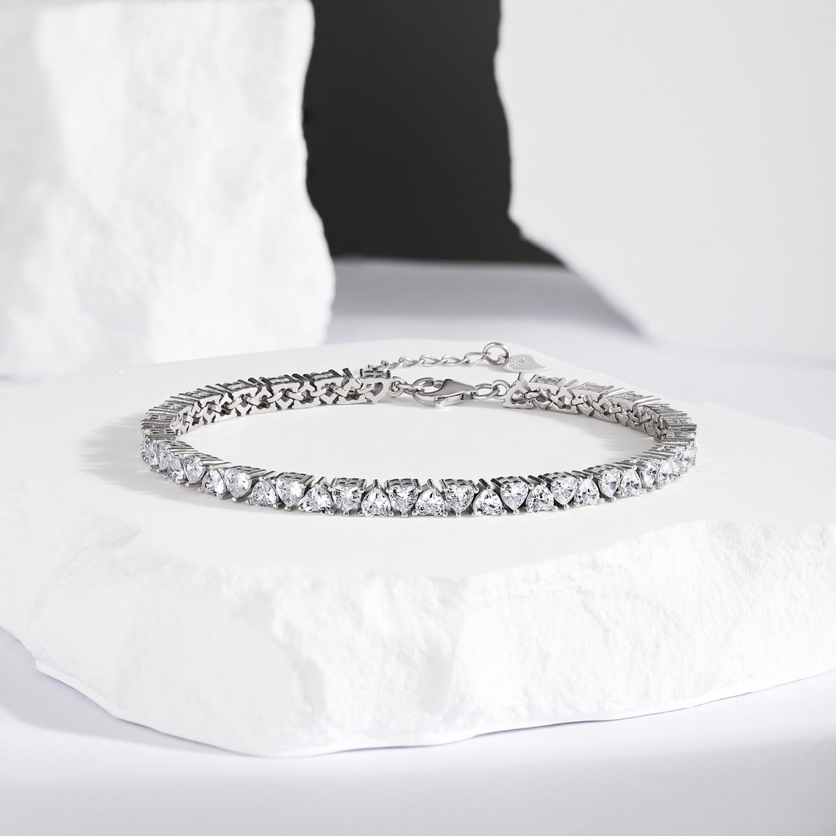 [GALE]Dazzling Romantic Heart Shape Lover Bracelet